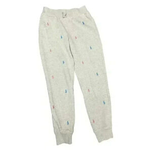 Polo Ralph Lauren Joggers Sweatpants Tan‎ Beige Pony Player Motif Girl's XL 16